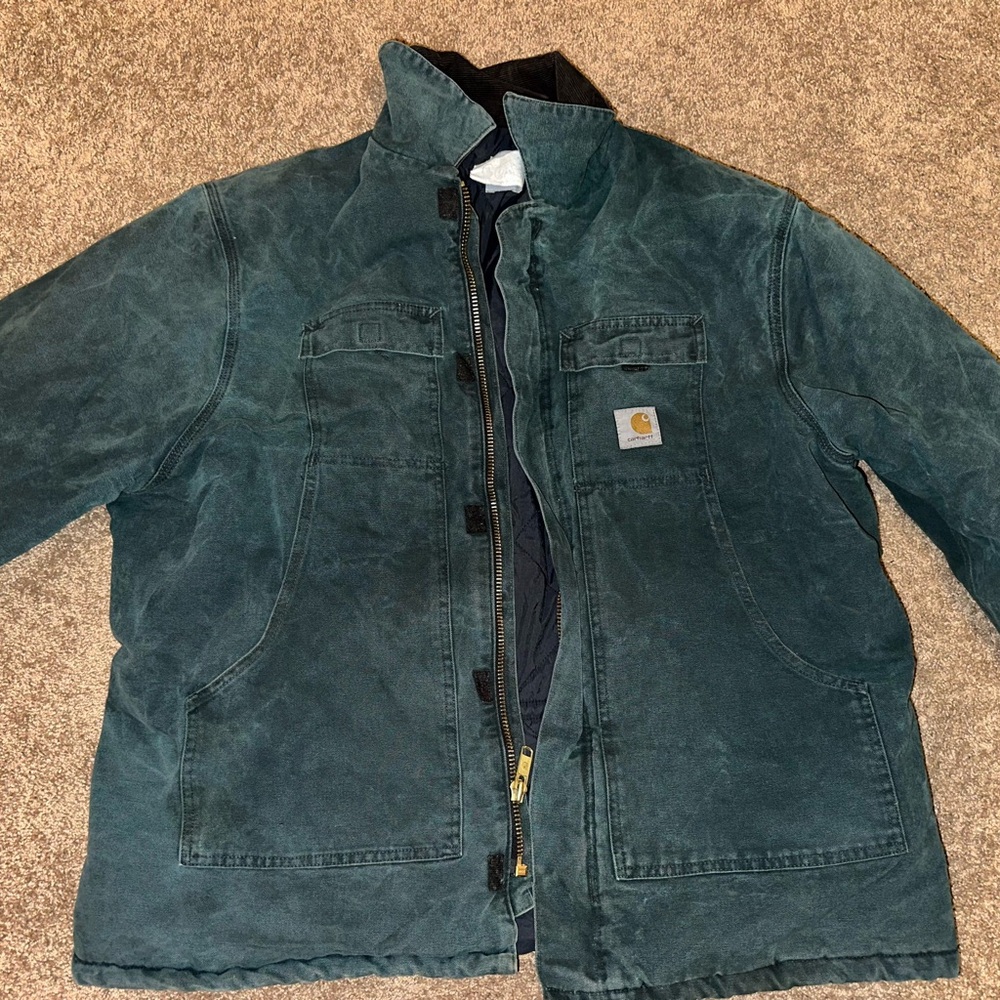 Vintage Carhartt C26 HTG Hunter Green Quilt-Lined Duck Jacket - XXL - USA